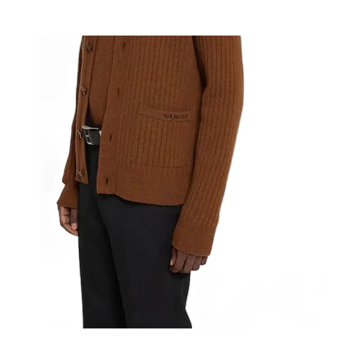 Rib Wool Cashmere Knit Cardigan