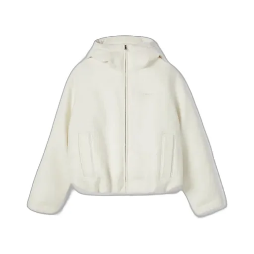 Wool Bouclé Jacket With Logo