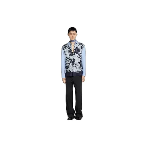 Printed Cotton Silk Twill Shirt