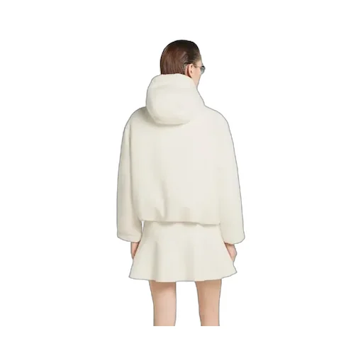 Wool Bouclé Jacket With Logo