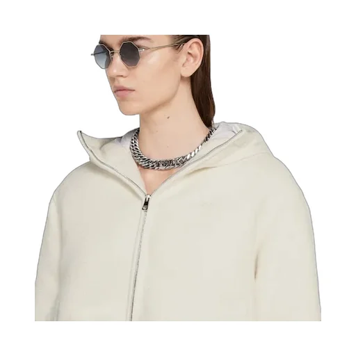Wool Bouclé Jacket With Logo