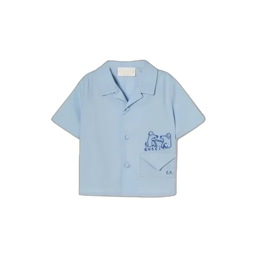 Baby Cotton Shirt With Embroidery
