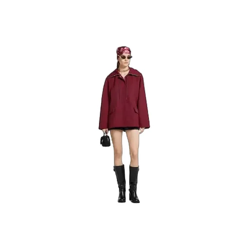 Hooded Fabric Jacket With Logo