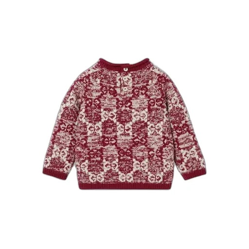 Baby Gg Wool Jacquard Sweater