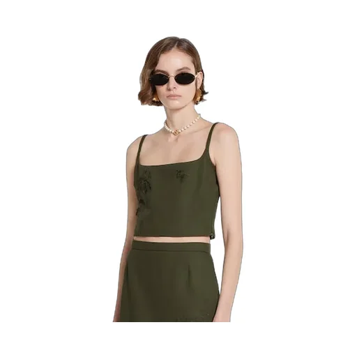 Wool Mohair Top With Embroidery
