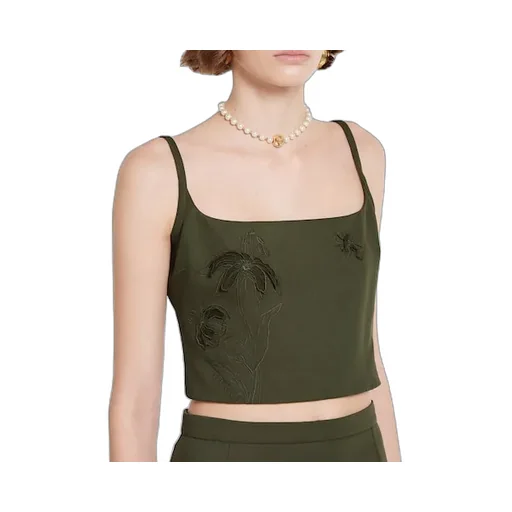 Wool Mohair Top With Embroidery