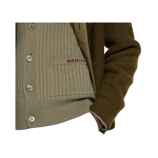 Rib Wool Cashmere Knit Cardigan
