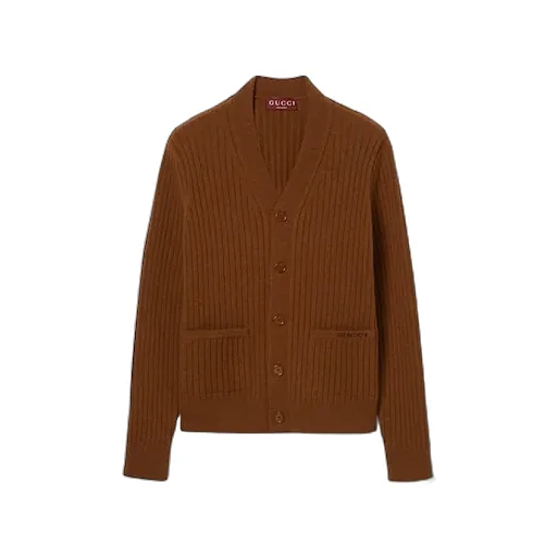Rib Wool Cashmere Knit Cardigan