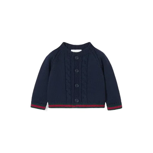 Baby Wool Cardigan With Web