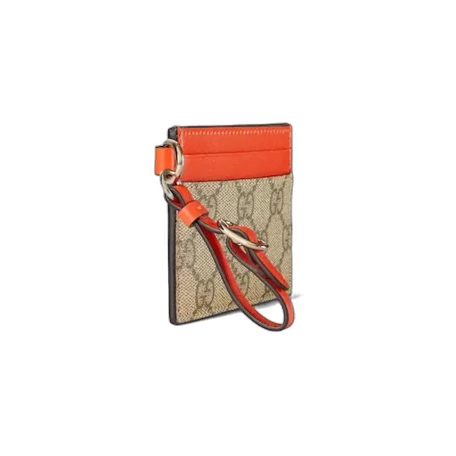 Gg Emblem Card Case With Strap
