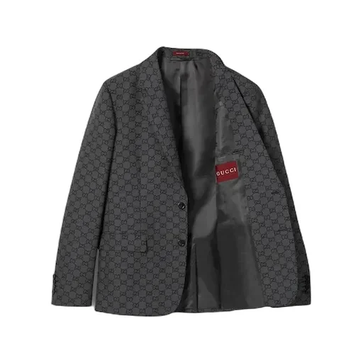 Gg Gingham Technical Wool Jacket