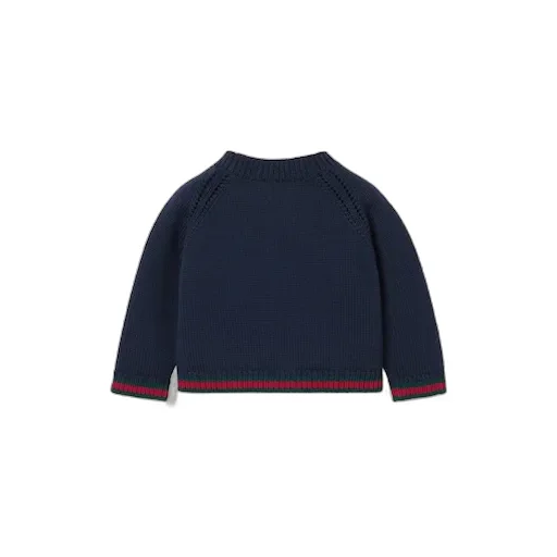 Baby Wool Cardigan With Web