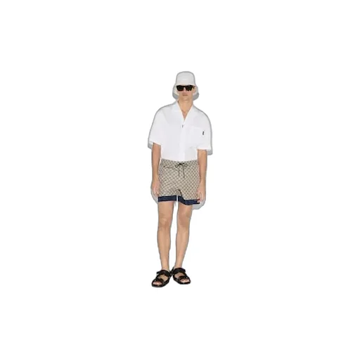 Printed Poplin Tech Swim Shorts