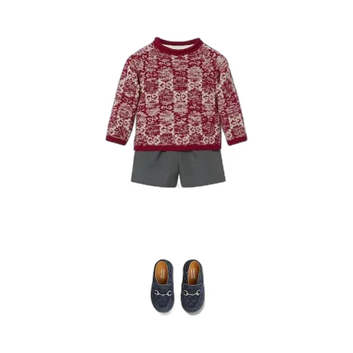 Baby Gg Wool Jacquard Sweater