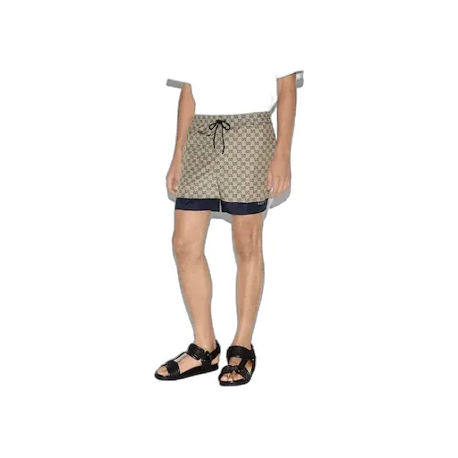Printed Poplin Tech Swim Shorts