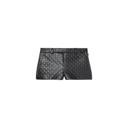Embossed Gg Leather Shorts