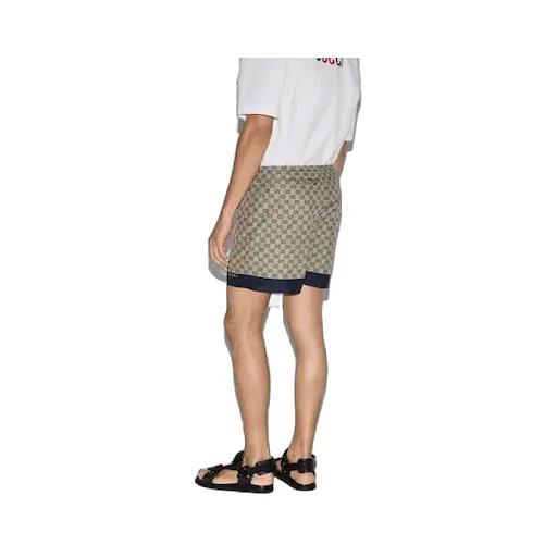 Printed Poplin Tech Swim Shorts