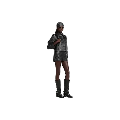 Embossed Gg Leather Shorts