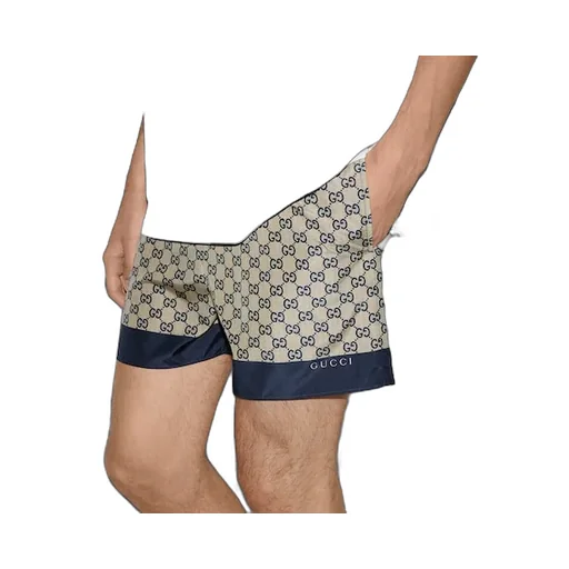 Printed Poplin Tech Swim Shorts