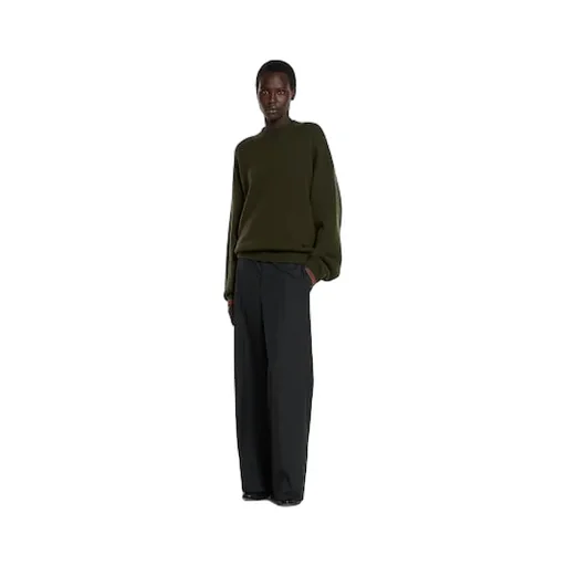 Wool Cashmere Sweater With Web Trim