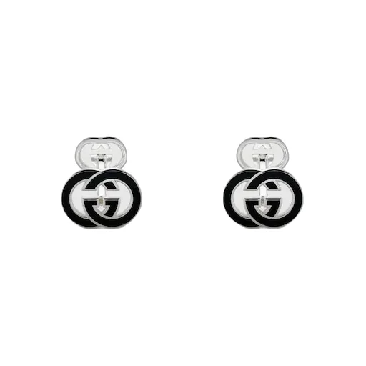 Gucci Interlocking Enamel Cufflinks