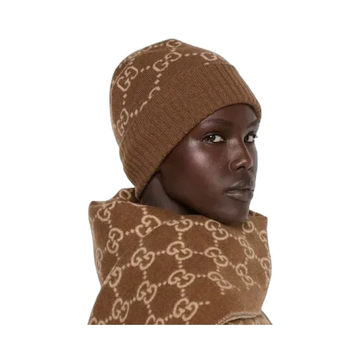 Gg Cashmere Jacquard Hat