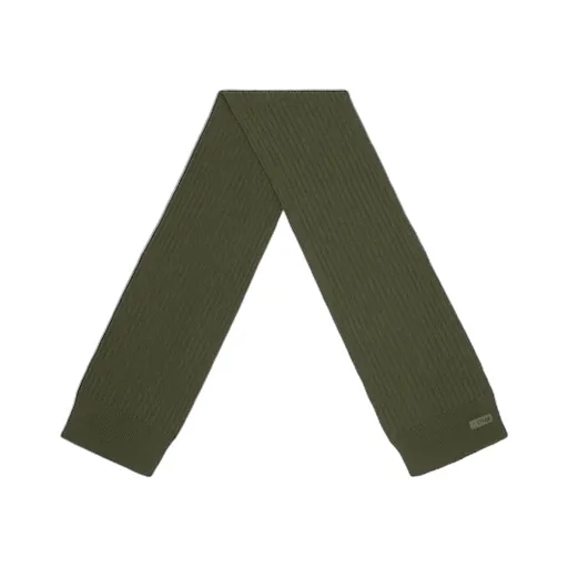Knit Wool Scarf With Logo