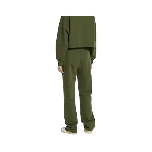 Cotton Jersey Leisure Pants With Embroidery