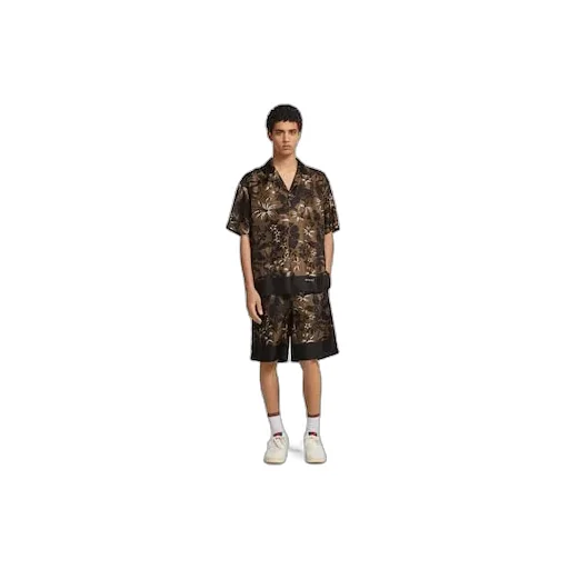 Printed Silk Twill Shorts