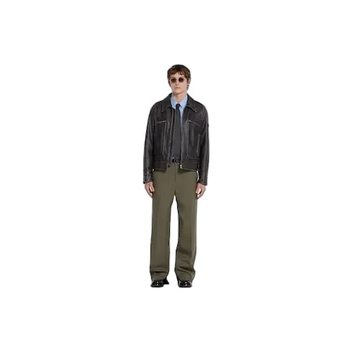 Wool Gabardine Pant With Embroidery
