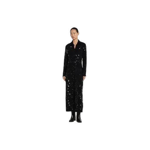 Tweed Blend Polo Dress Embroidery