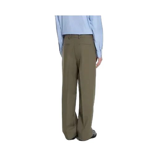 Wool Gabardine Pant With Embroidery