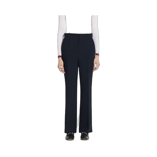 Light Wool CrÊPe Pant With Embroidery