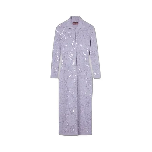 Embroidered Sequin Polo Dress
