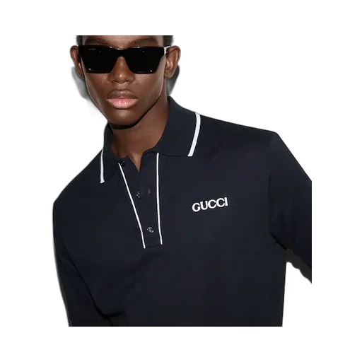 Embroidered Cotton Piquet Polo Shirt