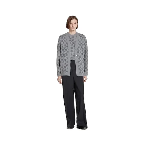 Reversible Gg Wool Jacquard Top