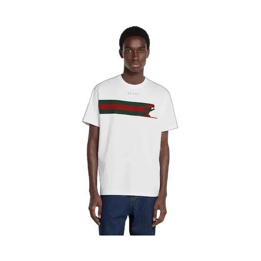 Cotton Jersey T-Shirt With Print