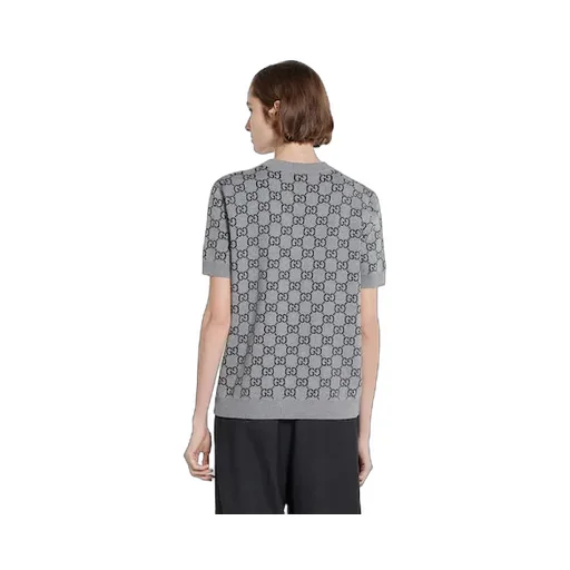 Reversible Gg Wool Jacquard Top