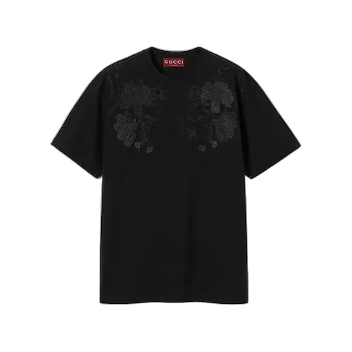 Cotton Jersey T-Shirt With Embroidery