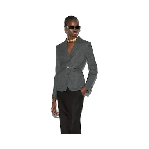 Single Breasted Wool Grisaille Jacket