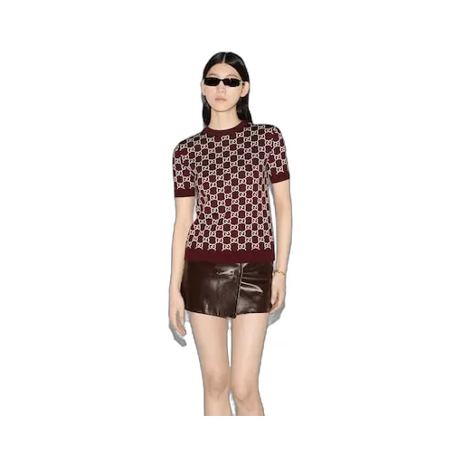 Reversible Gg Wool Jacquard Top