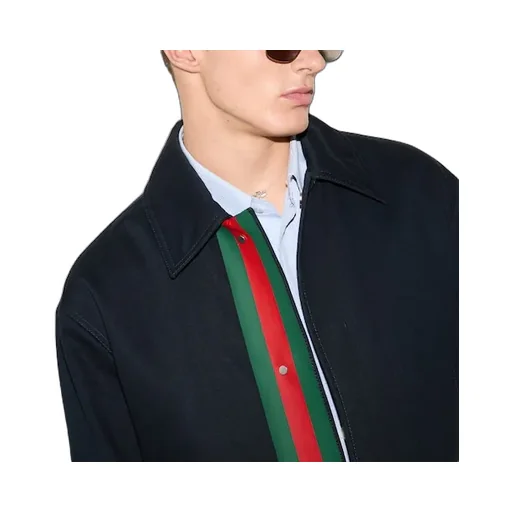 Embossed Cotton Gabardine Jacket
