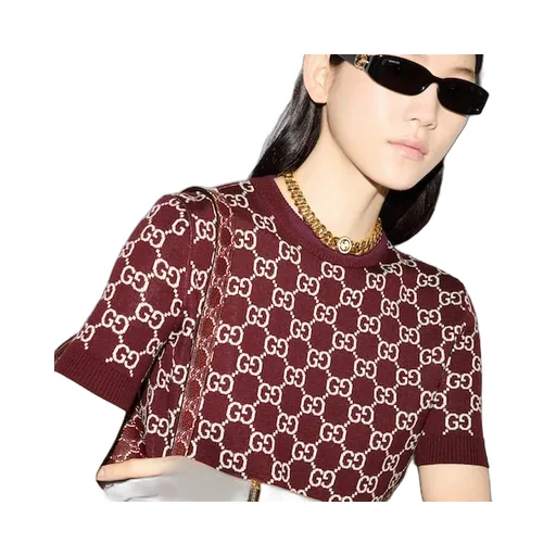 Reversible Gg Wool Jacquard Top