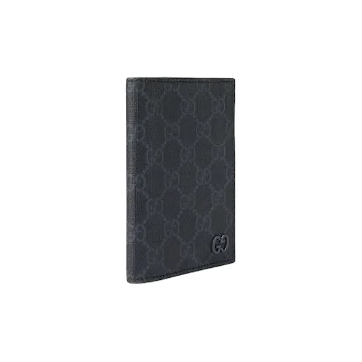 Gg Passport Case With Grey Interior