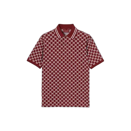 Gg Cotton Piquet Jacquard Polo Shirt