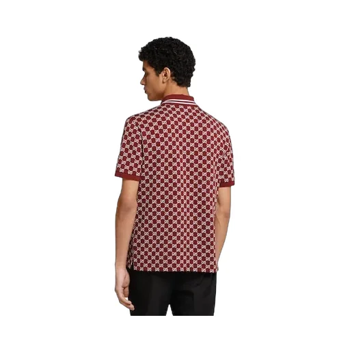 Gg Cotton Piquet Jacquard Polo Shirt