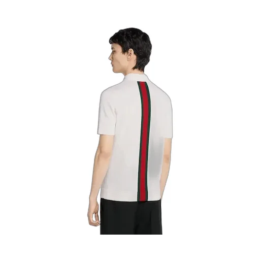 Knit Wool Polo Shirt With Web