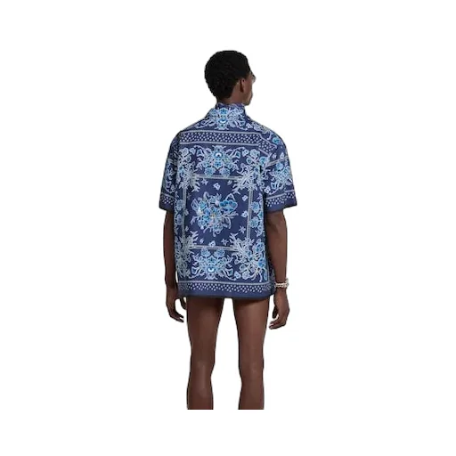 Printed Cotton Poplin Bowling Shirt