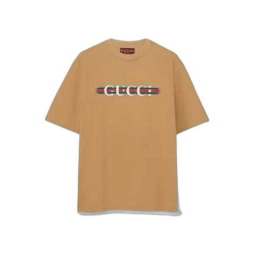 Cotton Jersey T-Shirt With Print