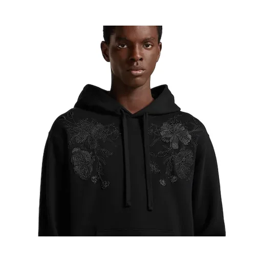 Cotton Jersey Sweatshirt With Embroidery